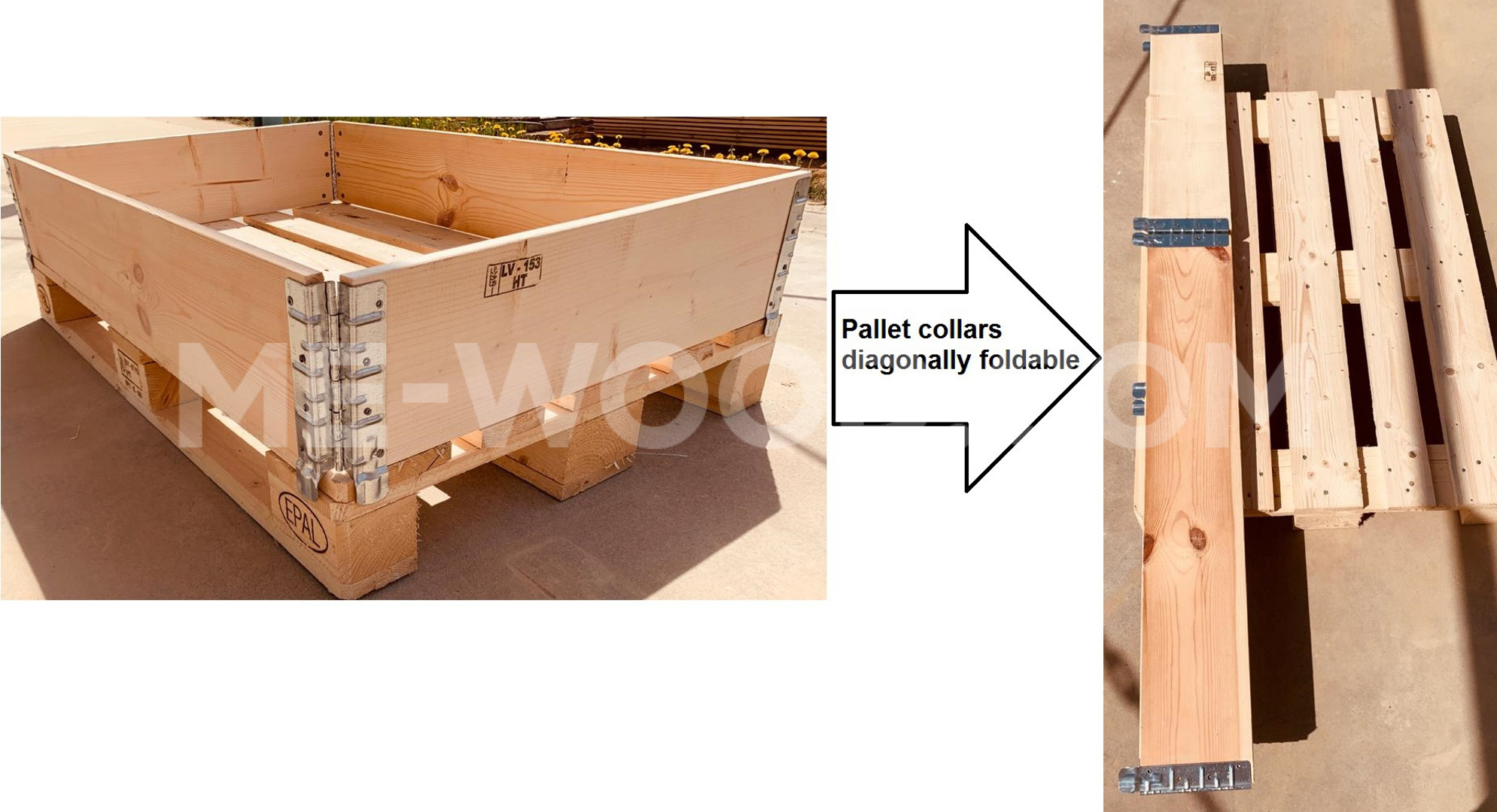 Pallet collars 1200 x 800mm, 1 board