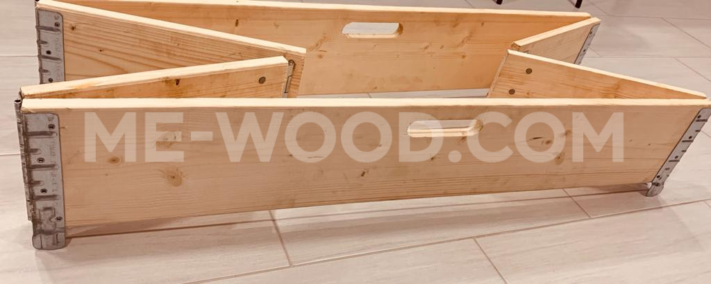 Collari per pallet 1200 x 800 mm, 6 cerniere con fori